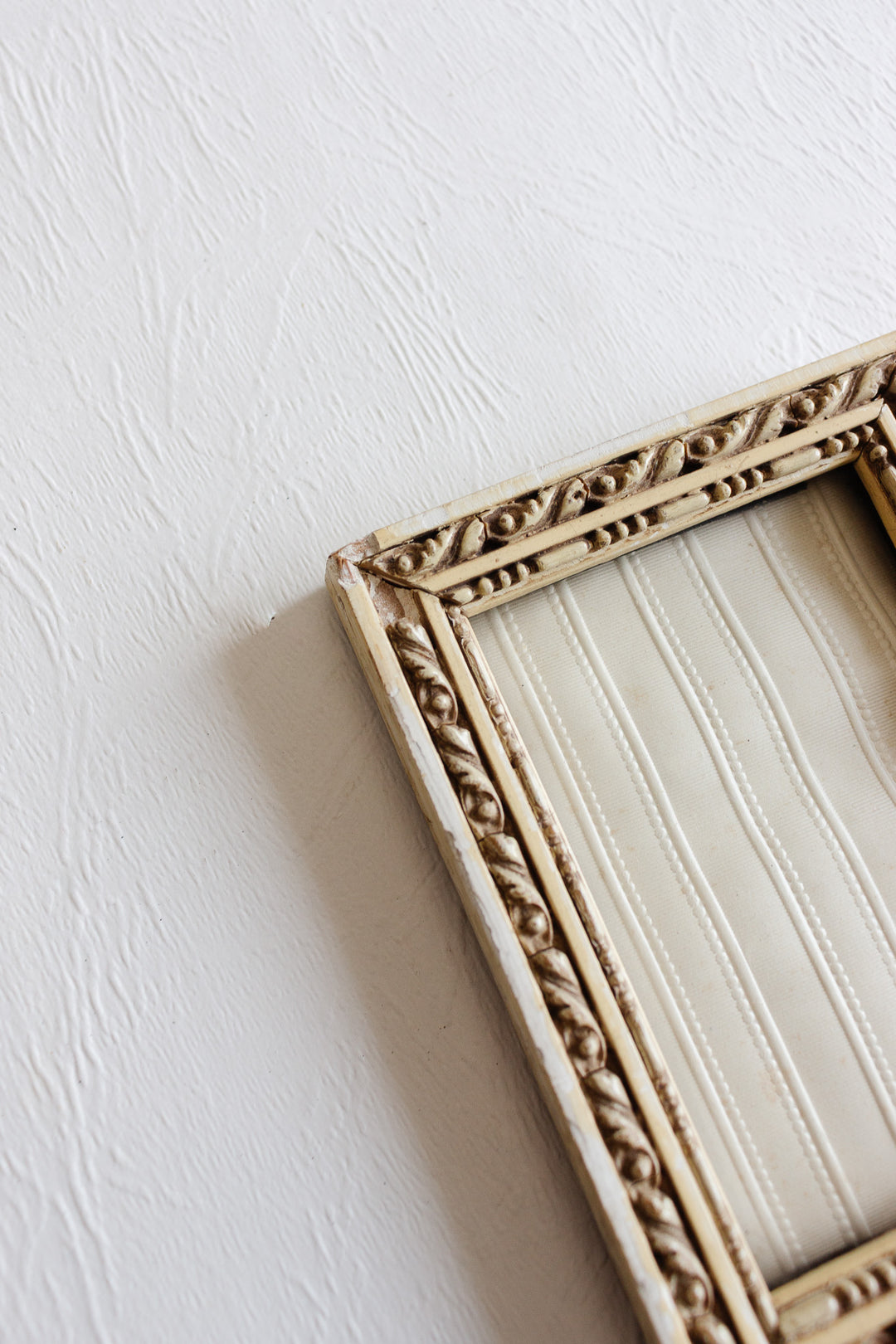 vintage french ornate hand carved wood photo frame