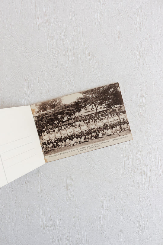 set of 3 antique french postcard books
