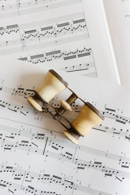 elegant french ivory opera glasses by “jumelles duchesse"
