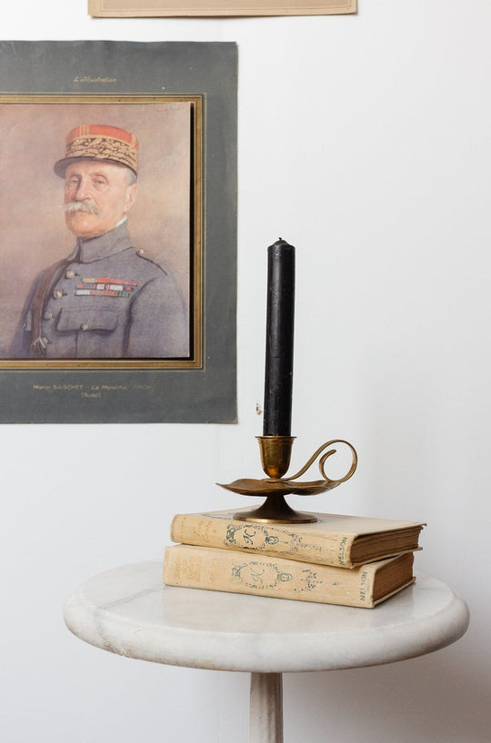 vintage French brass chamberstick