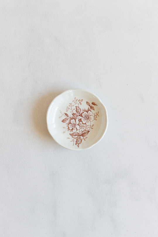 set of 3 antique F. Winkle and Co. floral trinket dishes circa 1880s