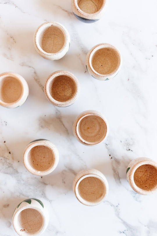 rare vintage french artisan hand painted escargot pots