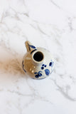 vintage German salt glaze style hand painted stoneware vessel