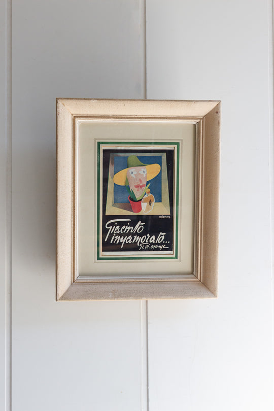 1930s Italian matted advertisement, “Giacinto Innamorato profumo”