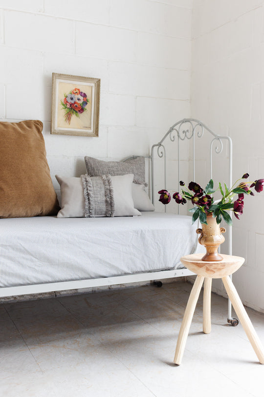 antique french cast iron daybed with casters