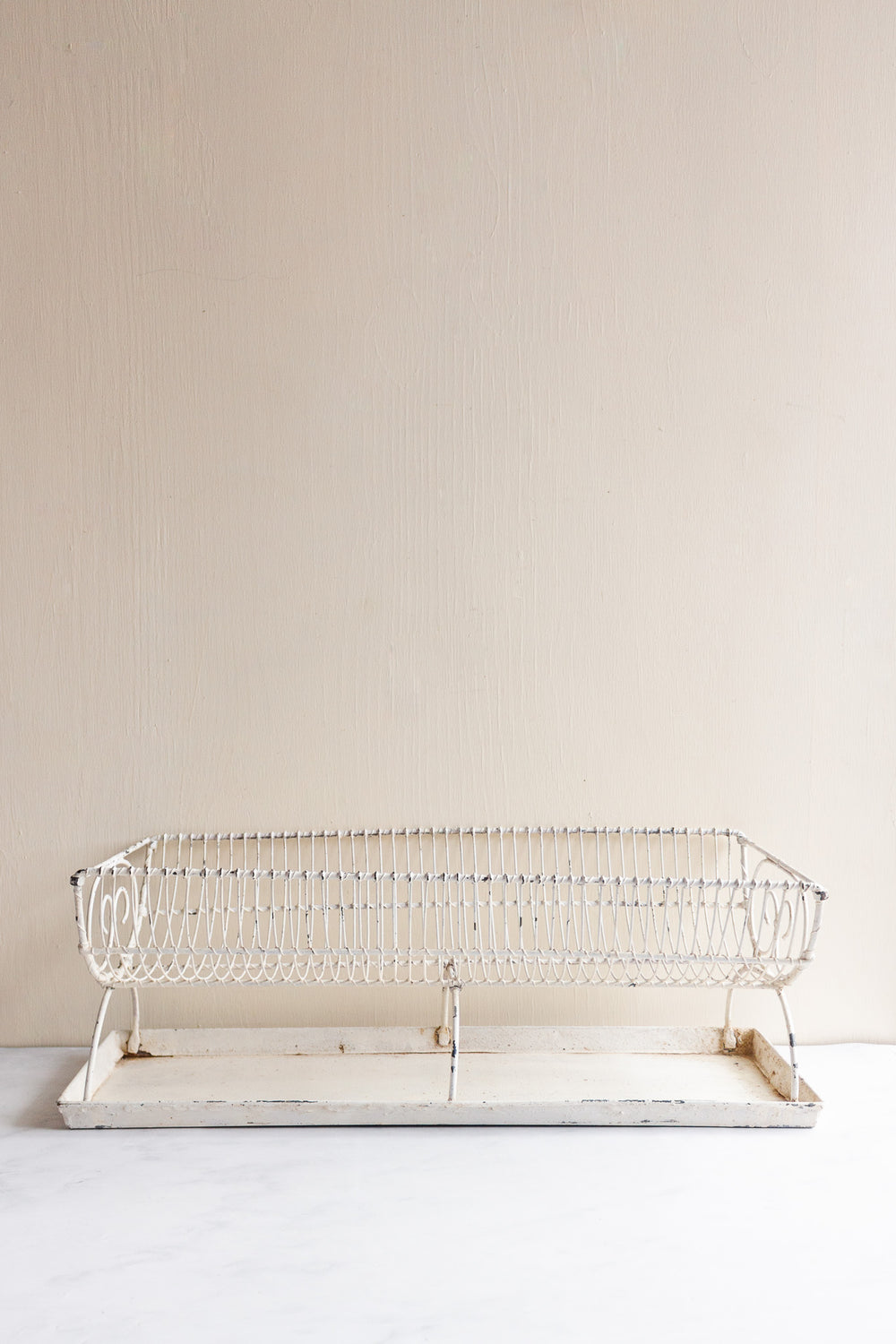 rare turn of the century French wire dish drying rack