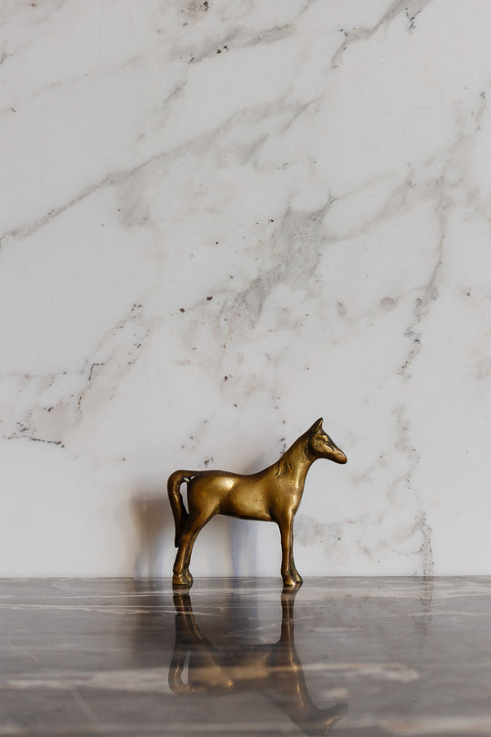 vintage french brass horse collection