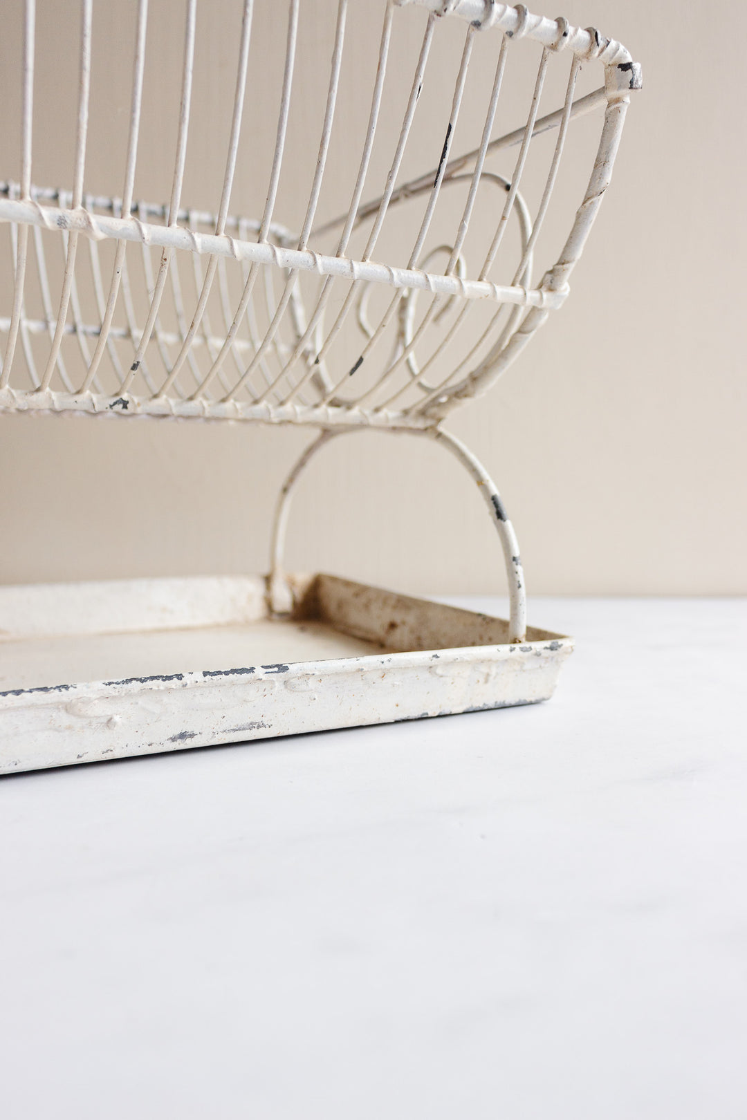 rare turn of the century French wire dish drying rack