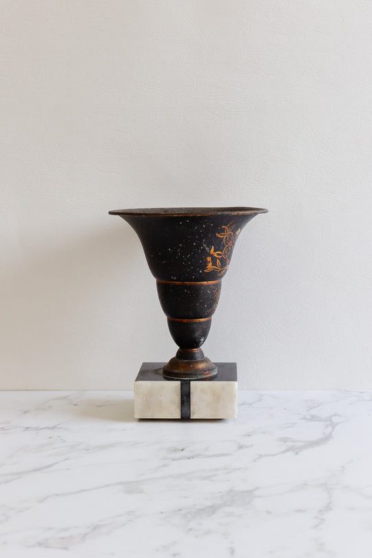 pair of 1930s art deco laquered finish vase