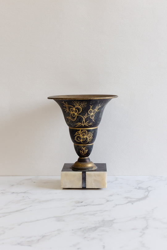 pair of 1930s art deco laquered finish vase