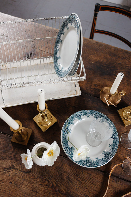 rare turn of the century French wire dish drying rack