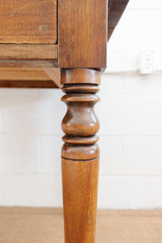 antique oak harvest farm table