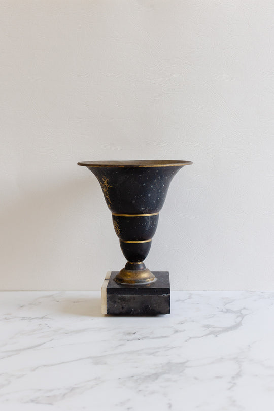 pair of 1930s art deco laquered finish vase