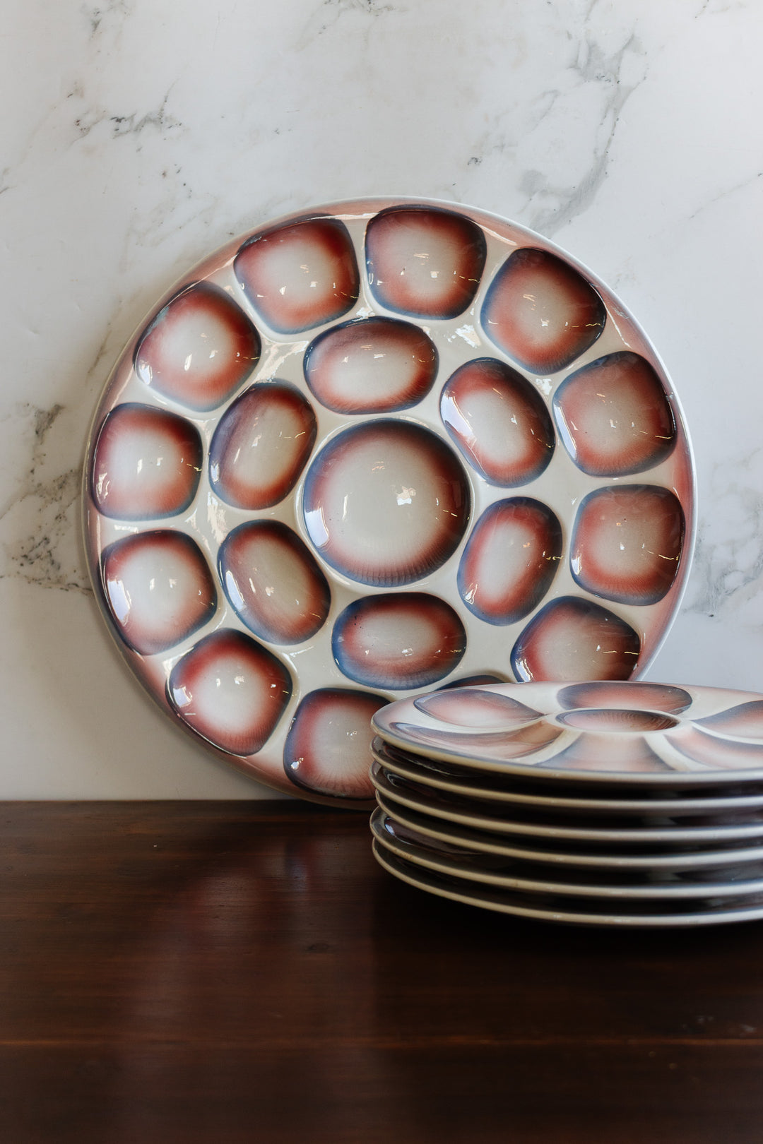 rare vintage french digoon sarreguemines extra large oyster platter