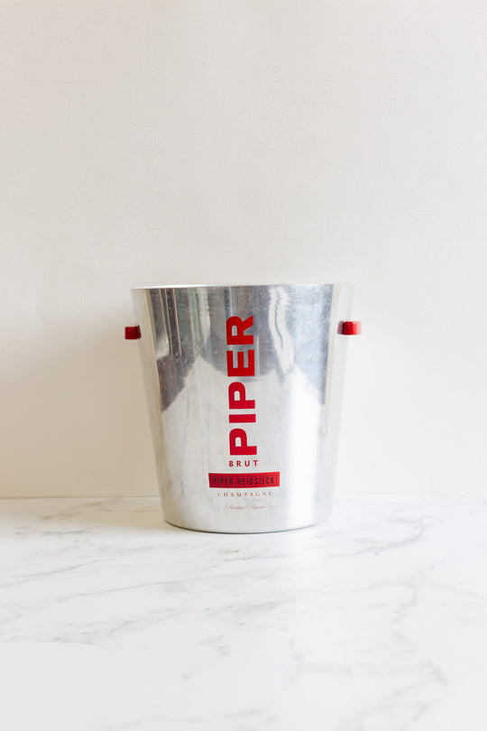 vintage french aluminum "piper" champagne bucket