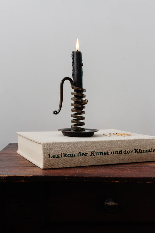 antique french bourgogne buillot "rat de cave" candlestick