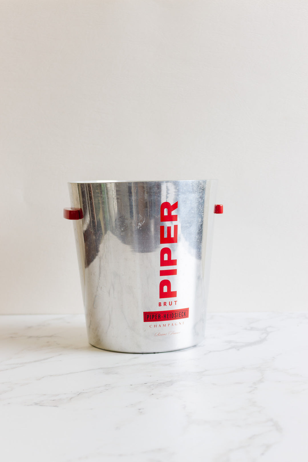 vintage french aluminum "piper" champagne bucket