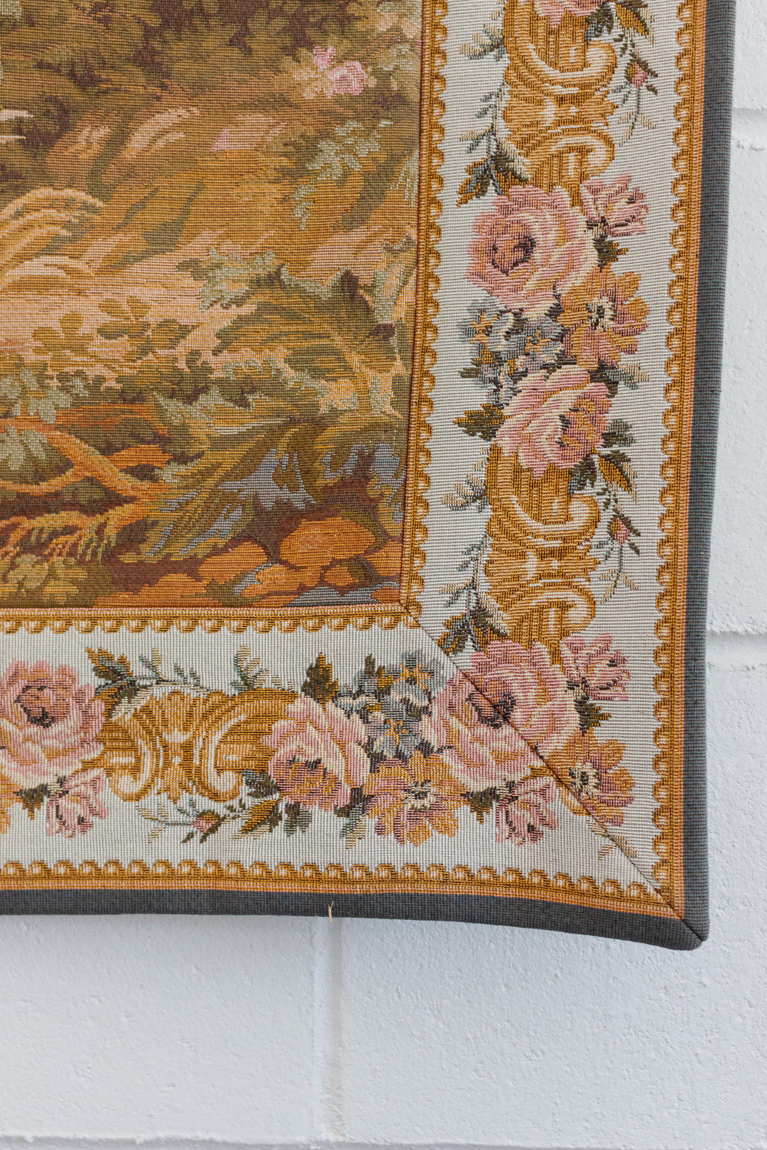 vintage french gobelins tapestry — les amours pastorales, les tapisseries d'halluin