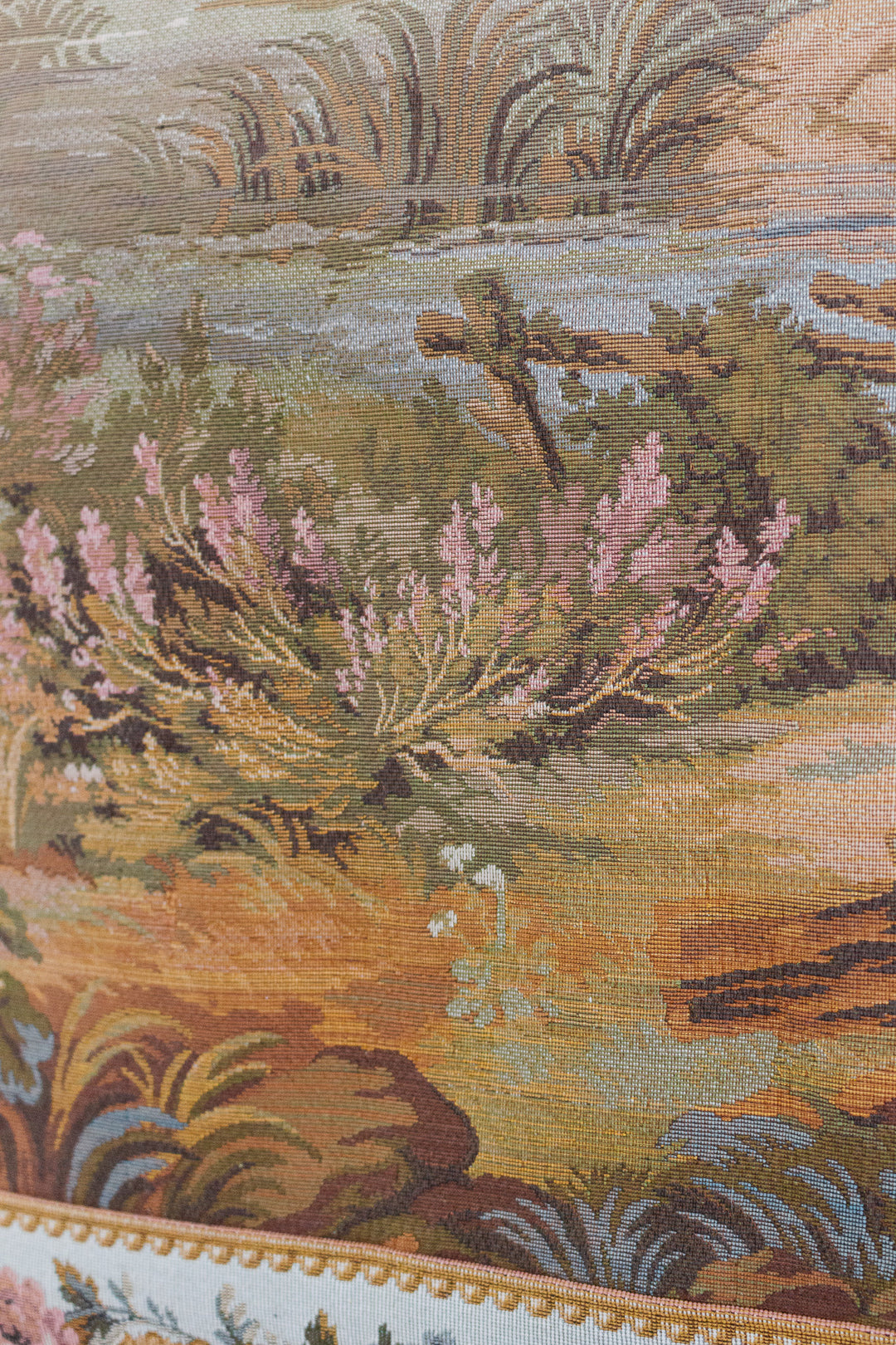 vintage french gobelins tapestry — les amours pastorales, les tapisseries d'halluin