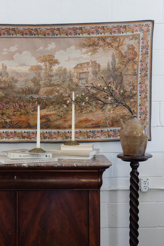 vintage french gobelins tapestry — les amours pastorales, les tapisseries d'halluin
