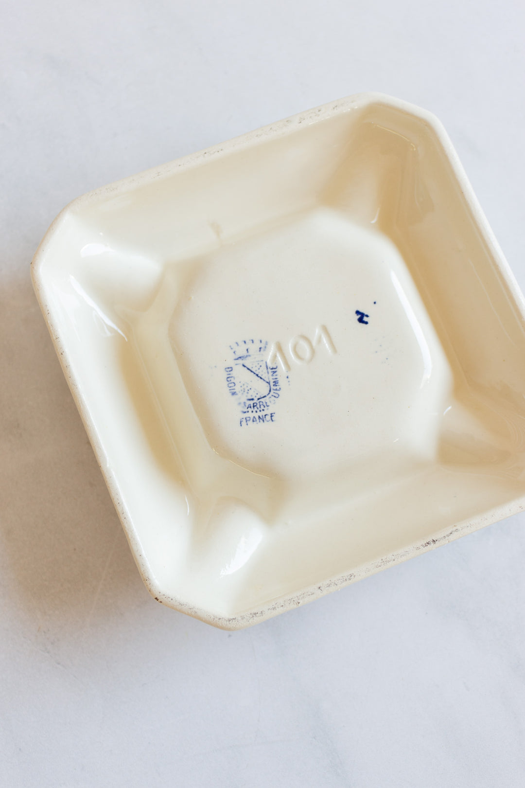 vintage french porcelain advertising cognac biscuit ashtray