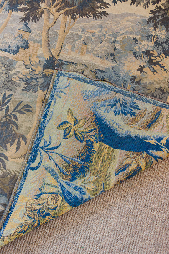 vintage french verdure tapestry panel