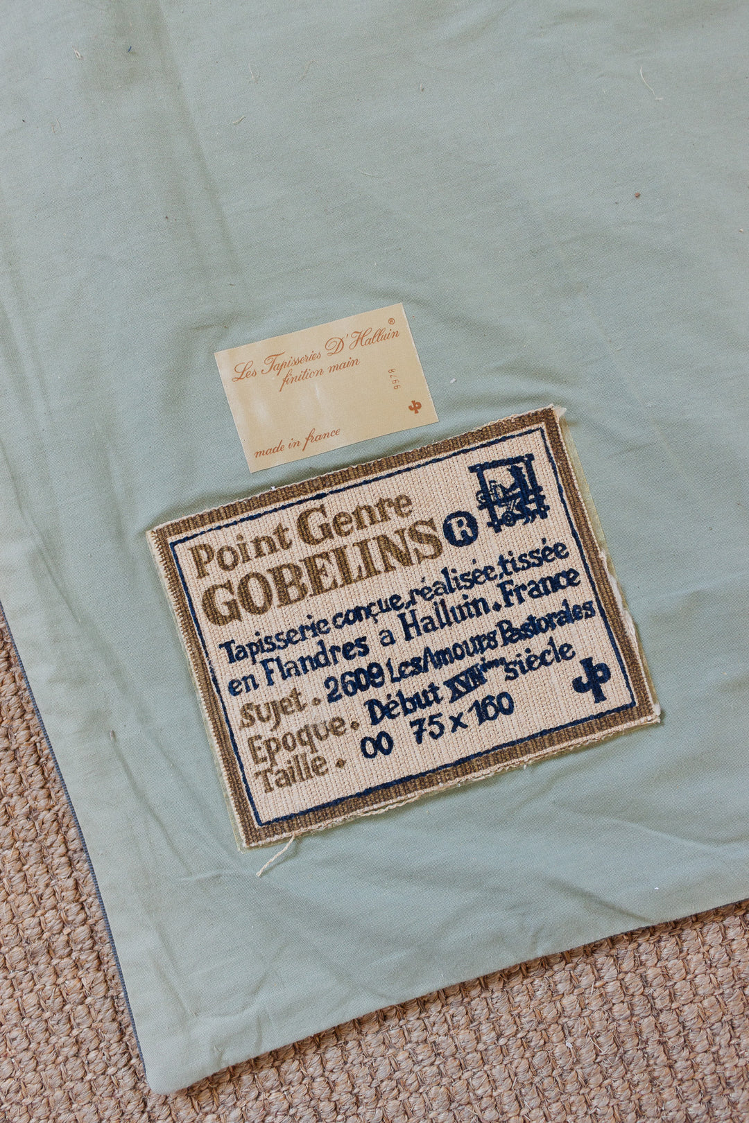 vintage french gobelins tapestry — les amours pastorales, les tapisseries d'halluin