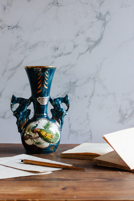 vintage belgian ceramic vase by h. bequet