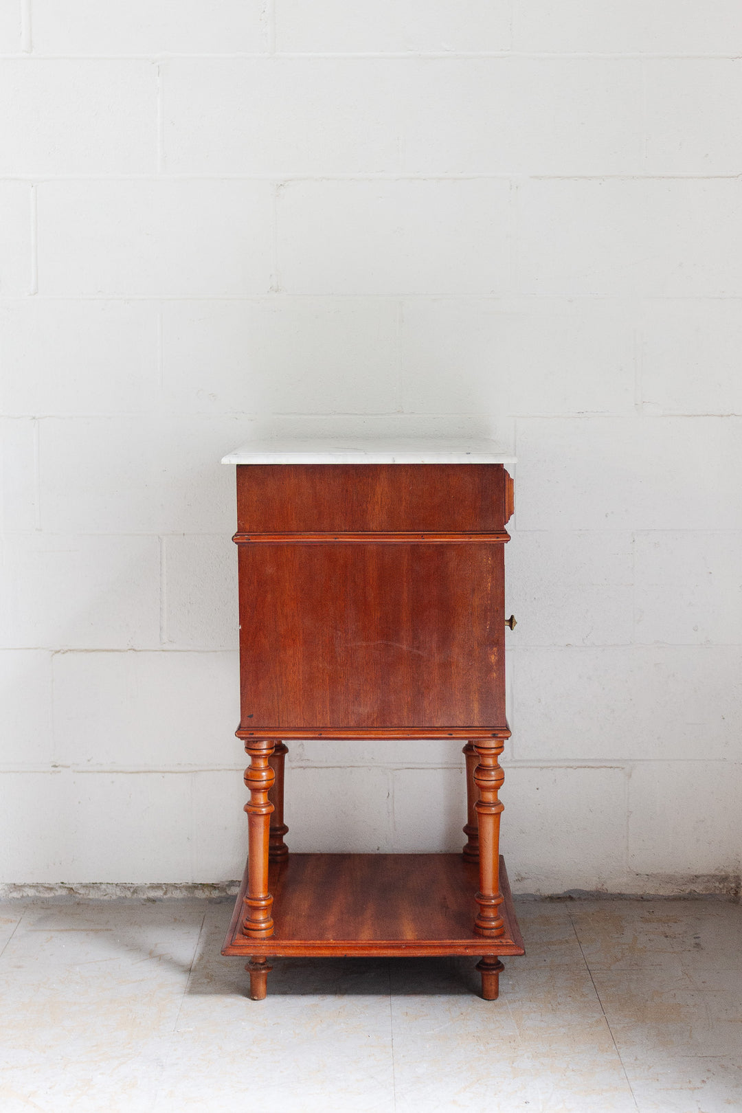 turn of the century french marble top nightstand