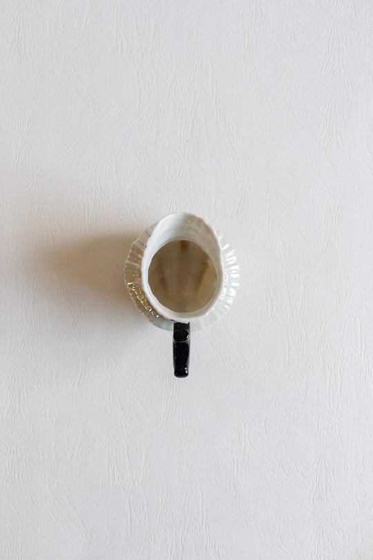 vintage german iridescent shell creamer