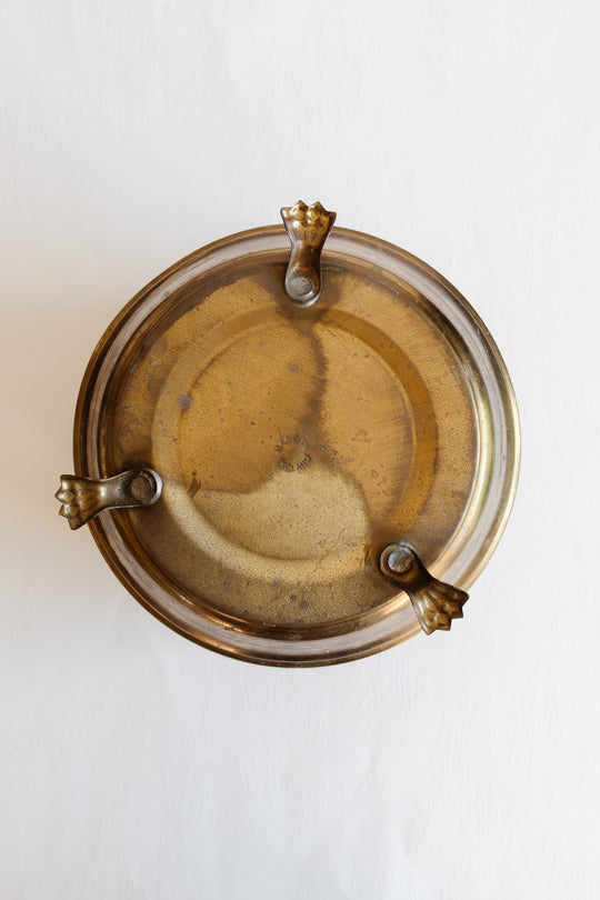 vintage english brass planter