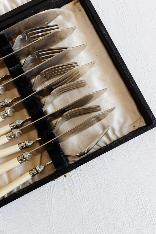 vintage french fish service