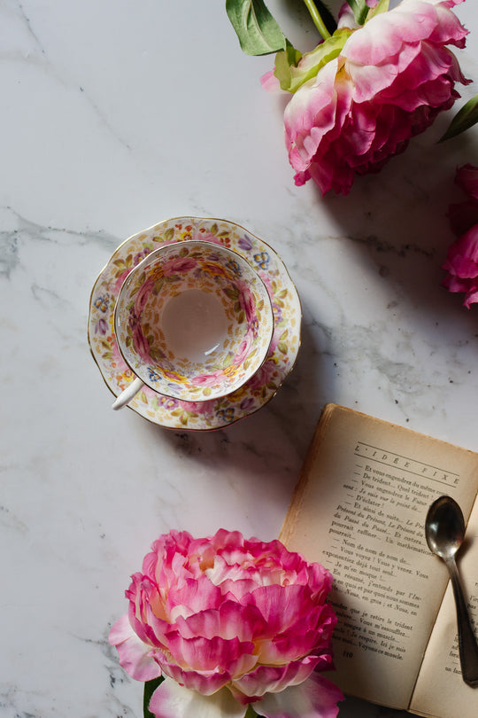 vintage royal albert "serena" teacup and saucer