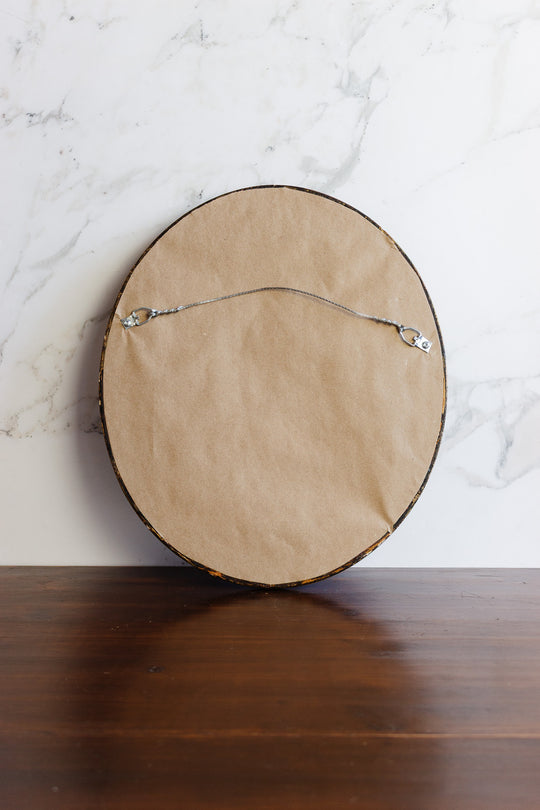 antique french gilt oval mirror