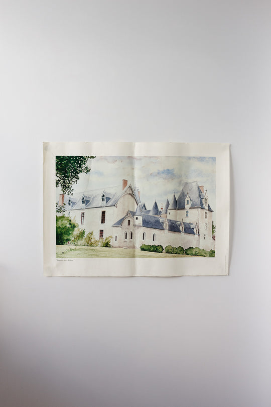 vintage french  Fougeres-sur-Bièvre poster