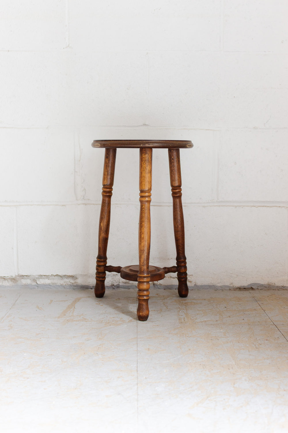 antique french oak farmhouse stool