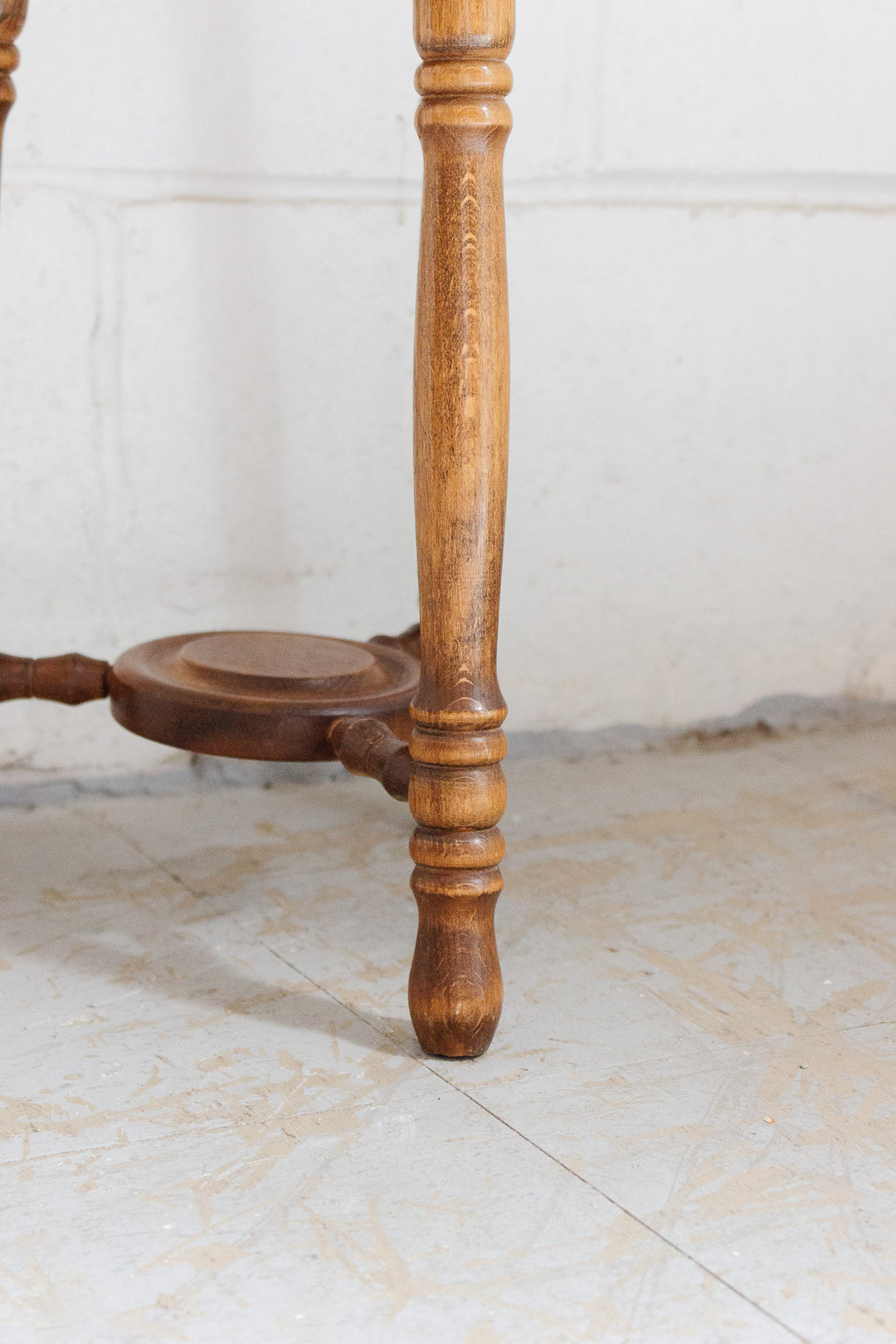 antique french oak farmhouse stool