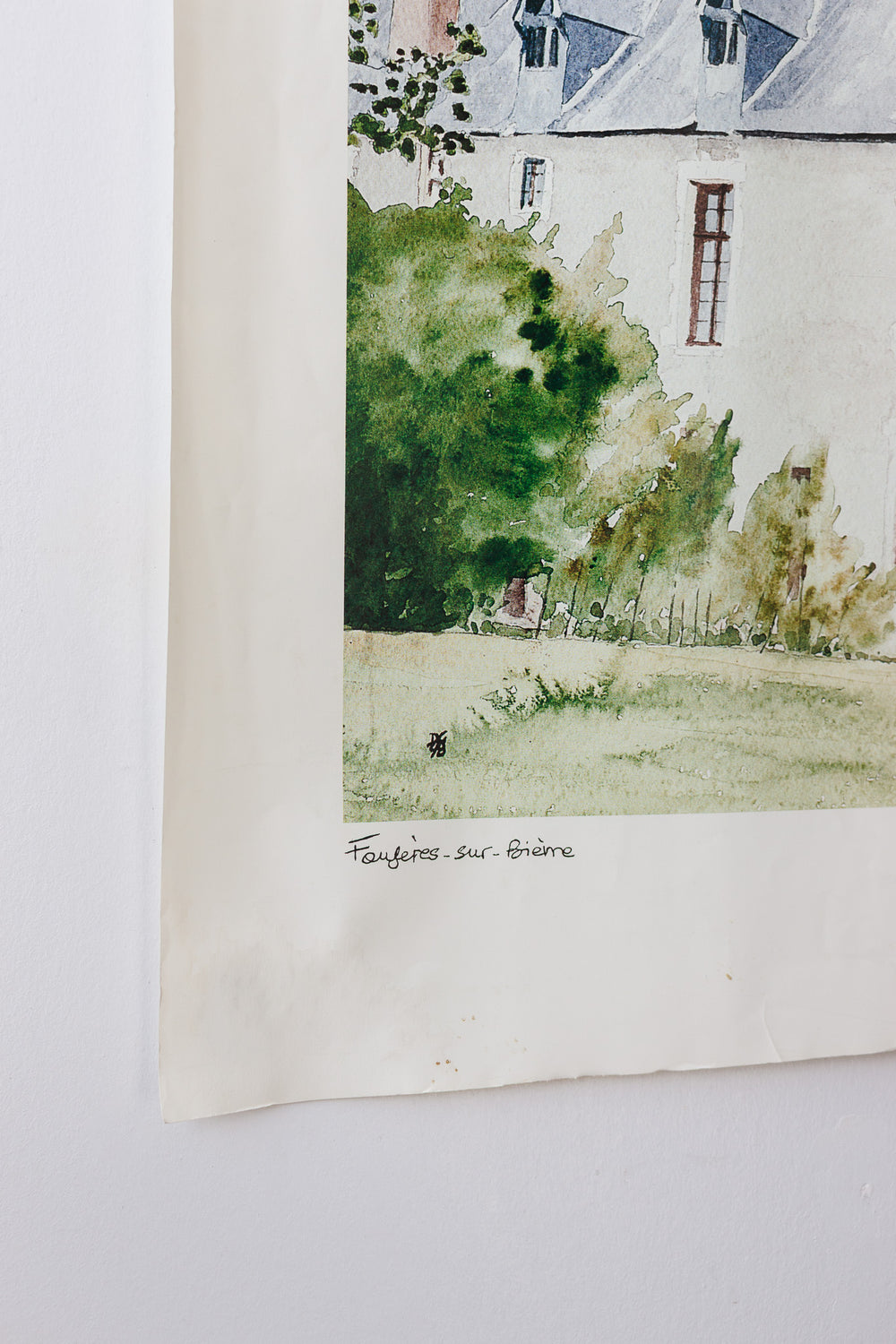 vintage french  Fougeres-sur-Bièvre poster