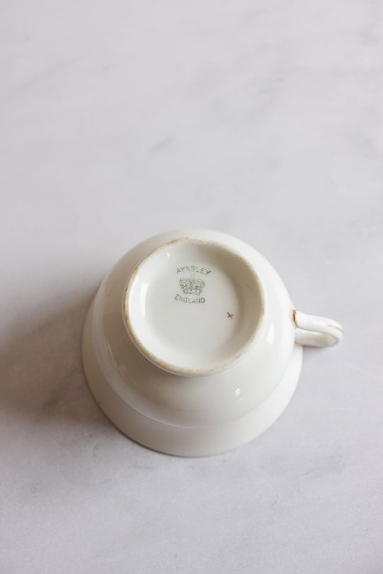 vintage aynsley teacup with miniature roses
