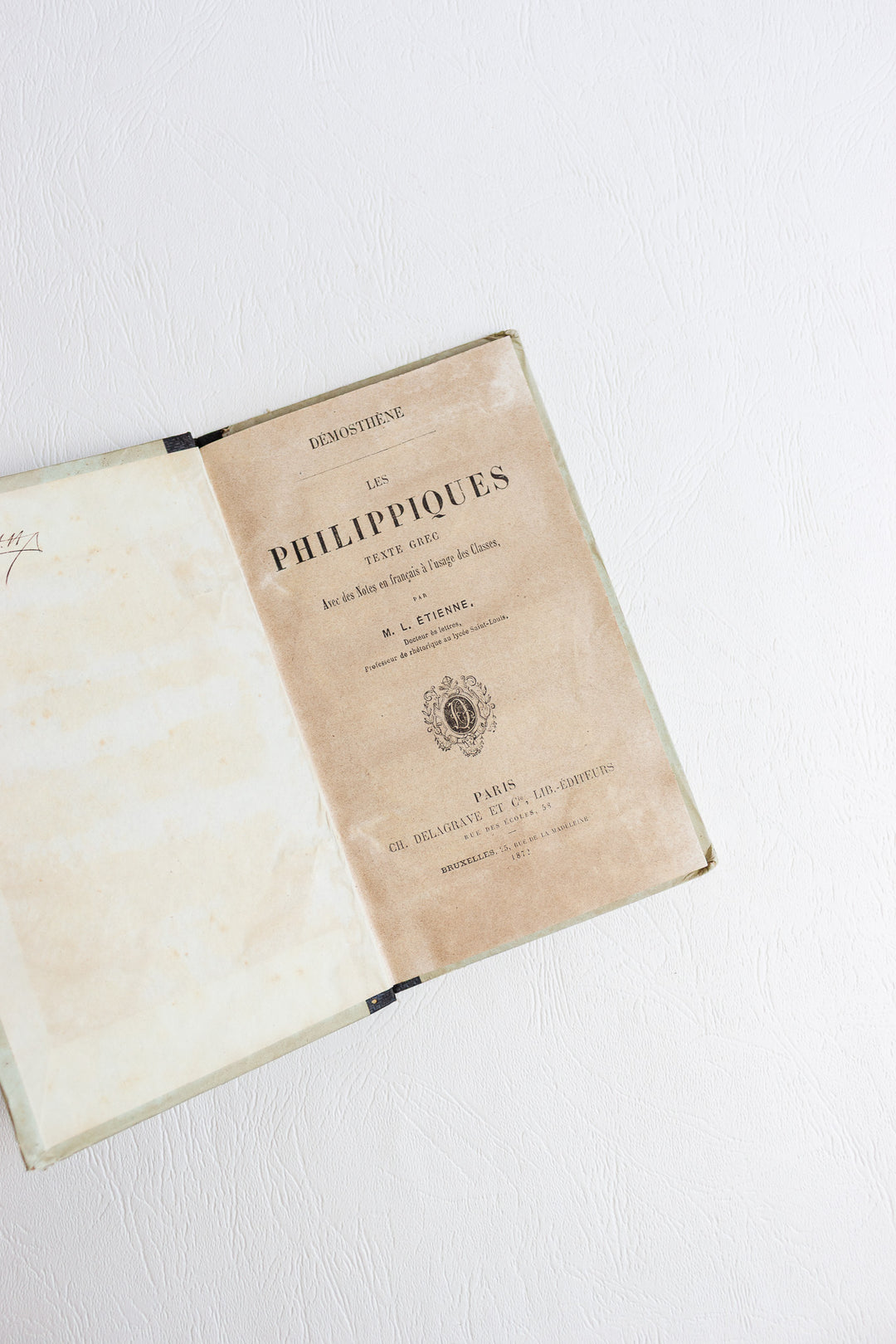 antique french school edition — démosthène, les philippiques