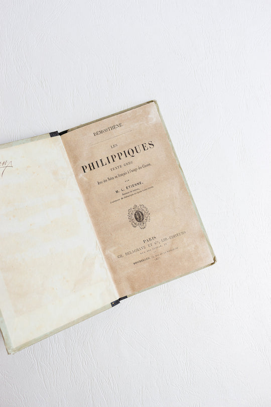 antique french school edition — démosthène, les philippiques