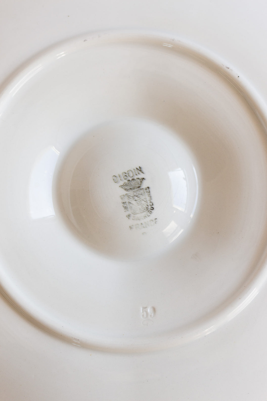 vintage french digoin sarreguemines oyster plates,  set of 6