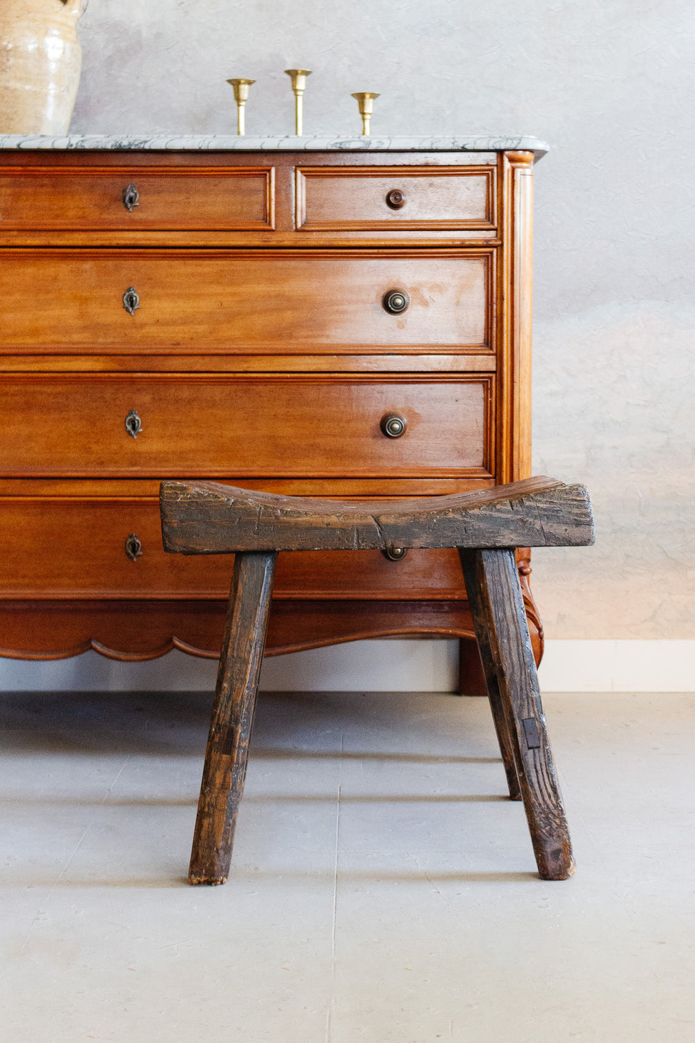 antique french farmhouse stool