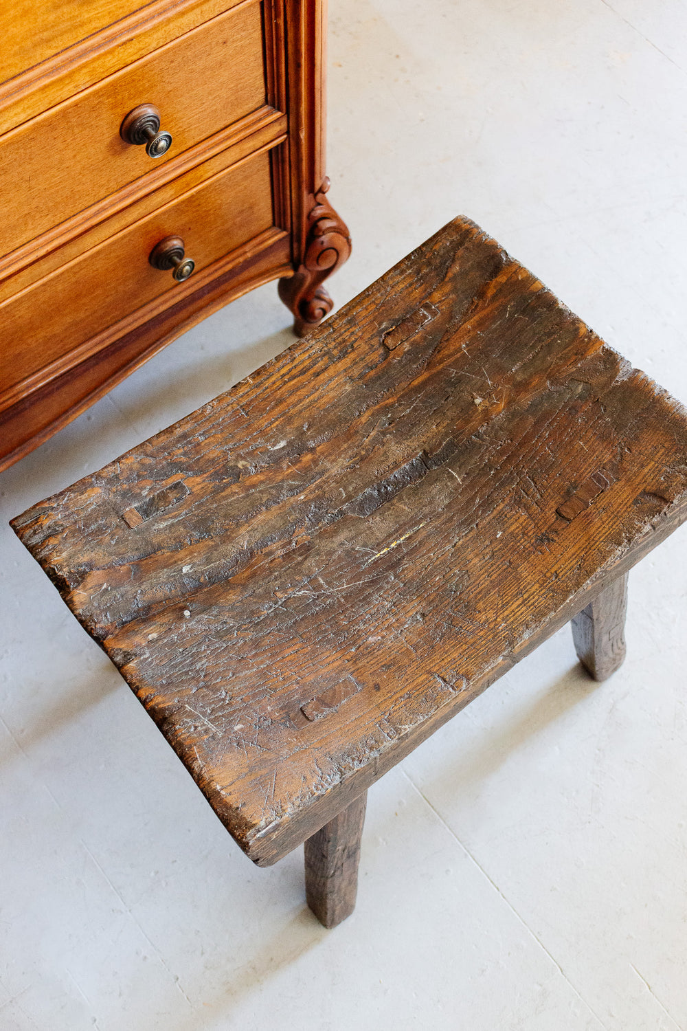 antique french farmhouse stool
