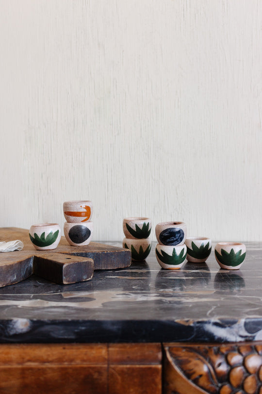 rare vintage french artisan hand painted escargot pots