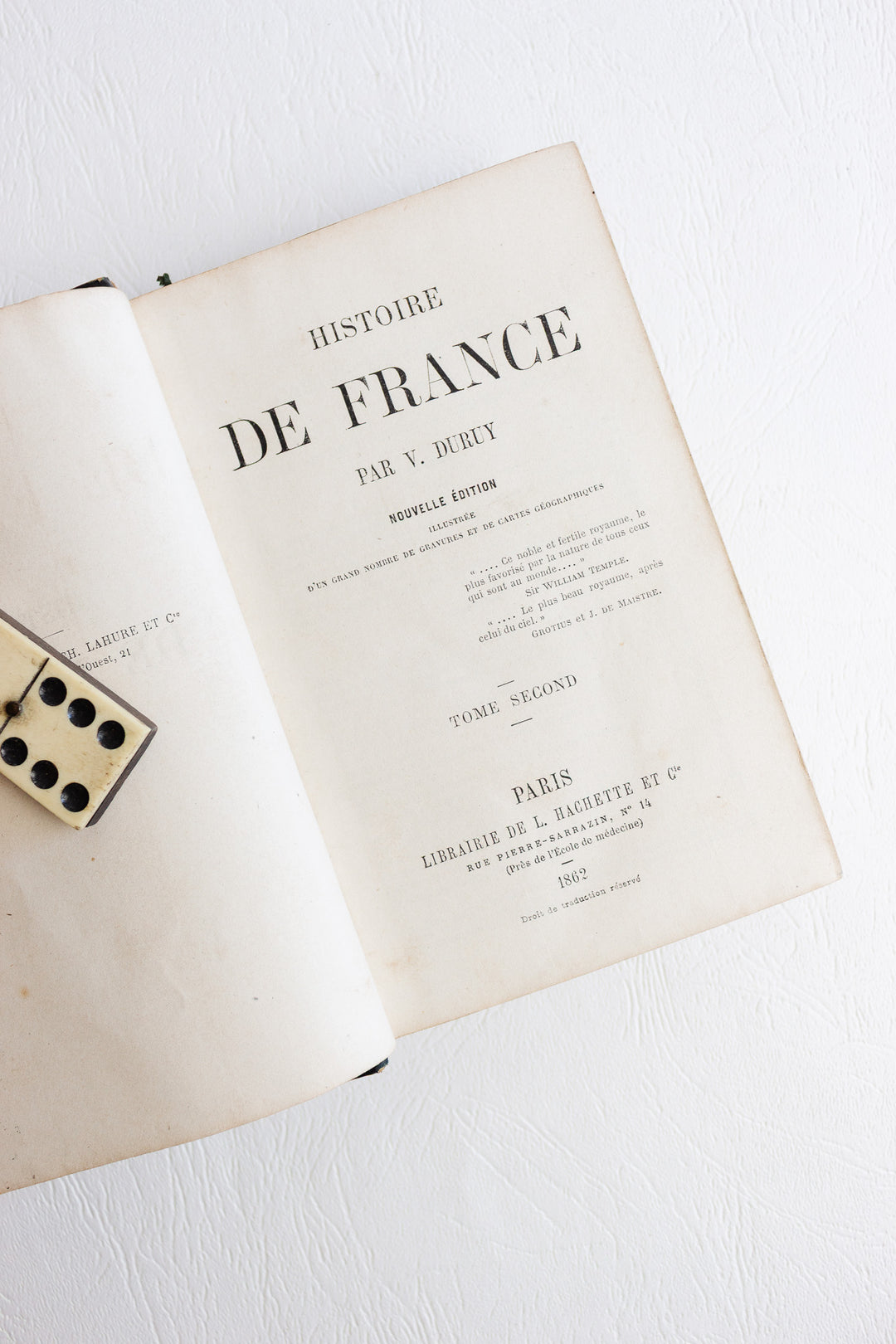 1st edition "histoire de france" antique book by Duruy published in 1862