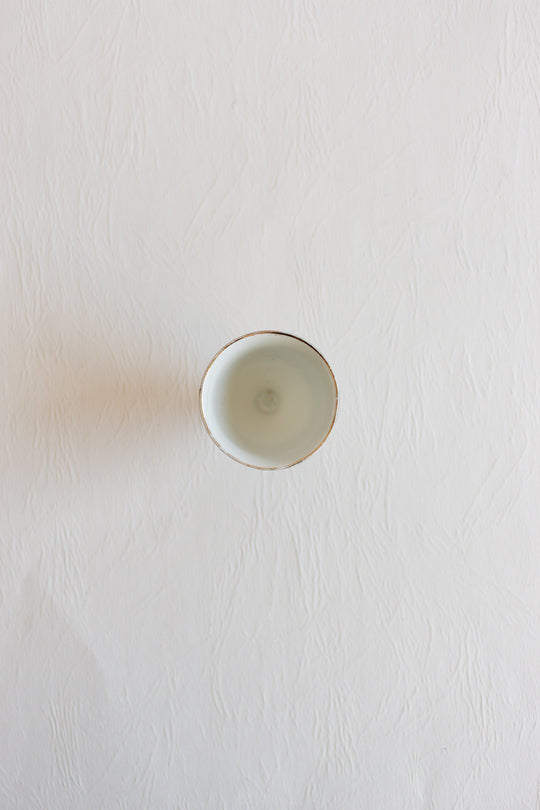 vintage french porcelain egg cups, set of 6