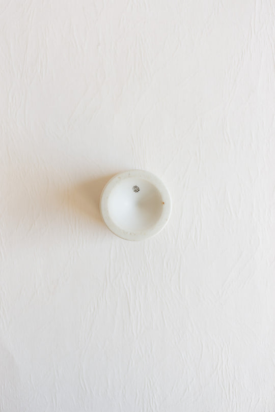 vintage french porcelain egg cups, set of 6