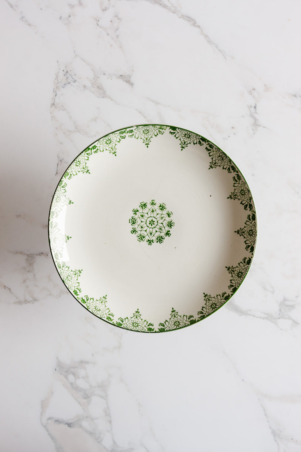 antique french st. amand compotier