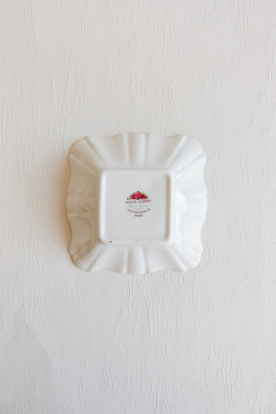 vintage royal albert "centennial rode" porcelain trinket dish